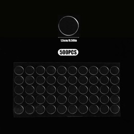 500pcs Double-Sided Mounting Putty, 15mm Round Sticky Nano Dots Removable Clear Adhesive Tack Putty for Wall for Hanging Photo Pictures Posters No Trace