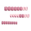 SEMTIM Nail Tips, 24 Pieces, Medium, Short False Nails, Short