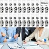 luis 100 Pcs Portagafete Metalico Con Banda Plastica Y Broche