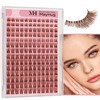 Mayhug Mayhug Brown Lashes Clusters Natural Eyelash Extension Fluffy Brown