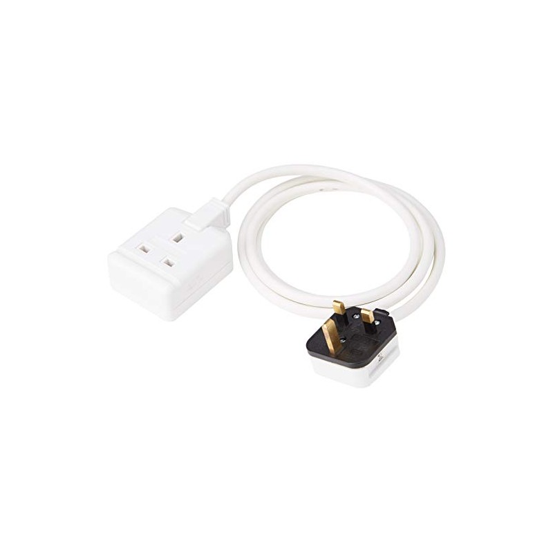 1 Gang White 13 Amp Professional Trailing Socket Extension Lead