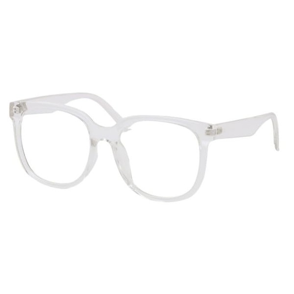 Milkfed Sunglasses LOGO Big Square Sunglass Clear One Size, CLEAR,