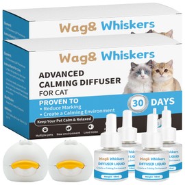 Cat Pheromones Calming Diffuser, Pheromone Diffuser to Calm Cats, Cat Calming Spray, Stress Relief and Anxiety Relief for All Cats, Soothe Your Pet's Emotions, 3-in-1 Kit for Cats (2pc)