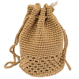 OKA Marche Series Women's Drawstring Bag, Beige