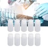 10Pcs Reagent Bottle Plastic Wide Mouth Lab Liquid Sample Seal