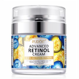 Advanced Retinol Face Cream, IFUDOIT Face Moisturising Cream with 2.5% Retinol, Hyaluronic Acid, Day and Night Anti-Ageing Cream for Women and Men, for All Skin Types