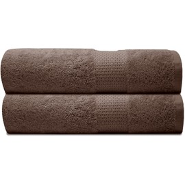 Towelogy® Premium Large Hand Towels Set 100% Combed Ring Spun Cotton Quick Dry & Super Absorbent Hotel Quality Multipurpose for Bathroom Spa Gym & Travel Size 50x85cm (Brown Peanut, Pack Of 2)