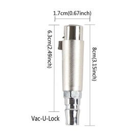 EBIEFLY Vac-u-Lock Attachment 3XLR Connector Accessories to Air Quick ConnectingDevice Adapter Fit for Vac U Lock Machine with Lock
