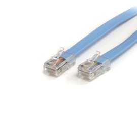 StarTech.com Cisco Console Rollover Cable - RJ45 Ethernet - Network cable - RJ-45 (M) to RJ-45 (M) - 6 ft - molded, flat - blue (ROLLOVERMM6)