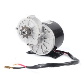 Ejoyous Gear Reduction Electric Motor 12V 250W DC High Torque Gear Reduction Electric Motor with 9 Tooth Sprocket for Ebike Bikes Scooter, Model: MY1025Z2