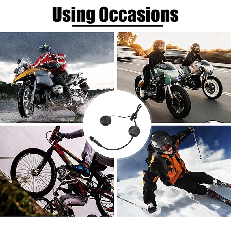 Motorcycle Helmet BT Headset ABS Motorcycle Helmet Intercom Headset Portable