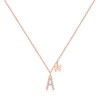 MJartoria Dainty Initial Necklace Butterfly Pendant Necklace, 14K Gold Plated