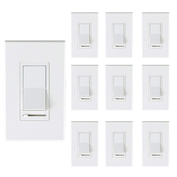 CLOUDY BAY [10 Pack] Cloudy Bay 3-Way/Single Pole Dimmer Electrical