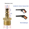Michear High Pressure Washer Adapter,Hose Adapter Quick Connect, Brass M22