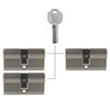 3x 70 mm Profile Cylinder PZ 35/35 Keyed Alike Including