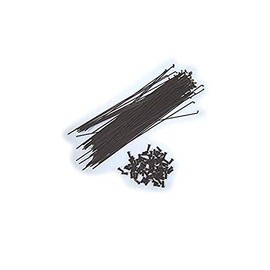 Star Spokes #14-195 Star Bright BK Black with Nipple