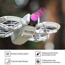 GIXCEL Sunnylife Lens Filter Set for DJI NEO, Multi-Coated ND Filter Kit Combo Accessories for NEO Drone, 6-Pack (ND8, ND16, ND32, ND64, CPL, MCUV)