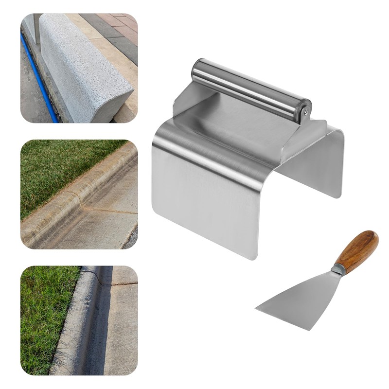 CNCEST Concrete Curbing Trowel, Cement Model Making Tool with Handle