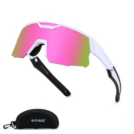 BUYAGE Kids Sunglasses Youth Baseball Sunglasses for Boys Girls, Polarized Teens Softball Sports Cycling Glasses Age 8-16