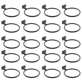 QTJUST 4in 20Pack Wall Flower Pot Holder Ring Plant Hanger, Metal Planter Hooks Wall Mounted Bracket Heavy Duty for Outdoor Indoor