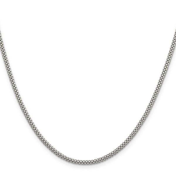 IceCarats 925 Sterling Silver 2.4mm Popcorn Mesh Chain Necklace 20