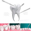 6Pcs Portable Reusable Stainless Steel Toothpicks Metal Tooth Scraper Dental