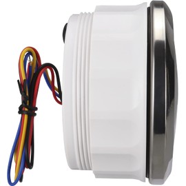 MOTOR METER RACING W Pro Series 110mm 4-3/8" Tachometer 8000 RPM Gasoline Diesel Engine with Hour Meter White Dial Red LED Waterproof for Car Truck Boat Yacht Motorcycle