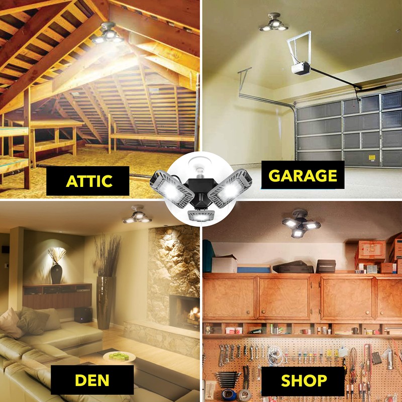 Bell+Howell Triburst Color Select LED Garage Light, 5500 Lumen 3000k/4500k/5500k