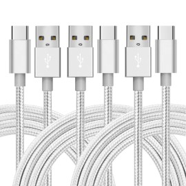 Unbranded 3x 6ft Braided USB C Type-C to USB A Fast Charging Data SYNC Charger Cable Cord