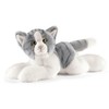 A-Nima Grey and White Cat Lying Plush 30cmL