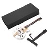 5.5in White Miniature Electric Guitar Replica with Box Instrument Model