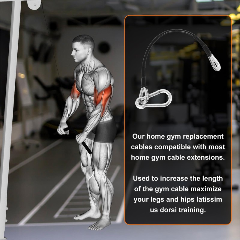 Gym Extension Cables 10" Long Replacement Extension Cables Compatible with