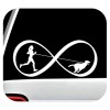 Bluegrass Decals Jogging Girl Dog Infinity Running 10K 5K 13.1