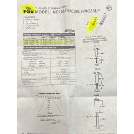 FOX NC26-32.768KHz Crystal Tuning Fork 12.5pF 20PPM 2mm X 6mm **NEW** Qty.10