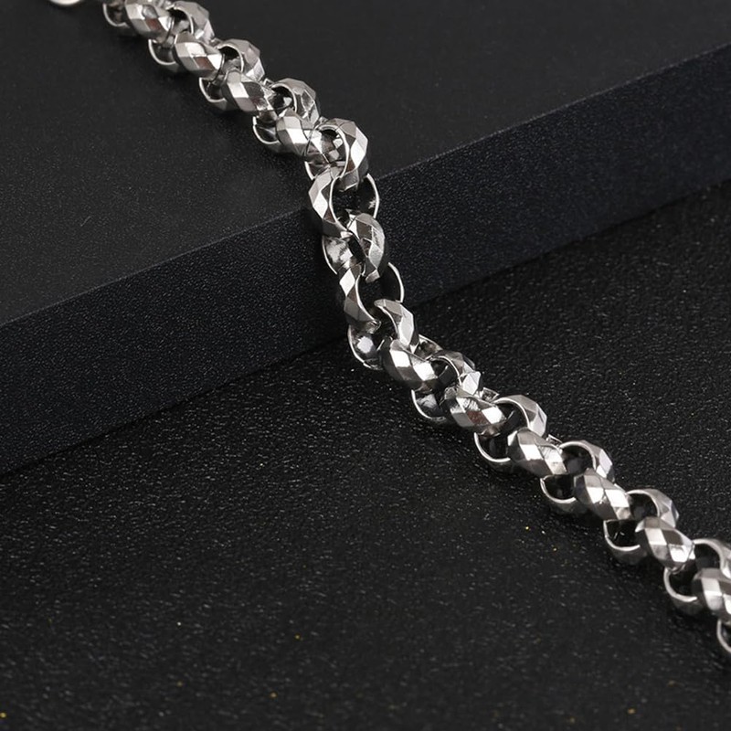 ULLMYYL Unisex Stainless Titanium Steel Chain Bracelet for Men Women