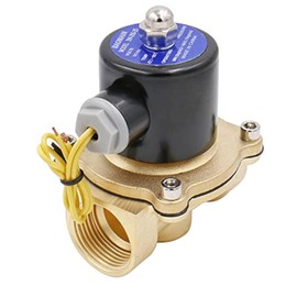 Baomain 1 inch DC 12V Brass Electric Solenoid Valve Water Air NC Valve 2W-250-25