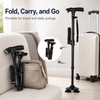 Folding Walking Cane with LED Light & Audible Alert Button,