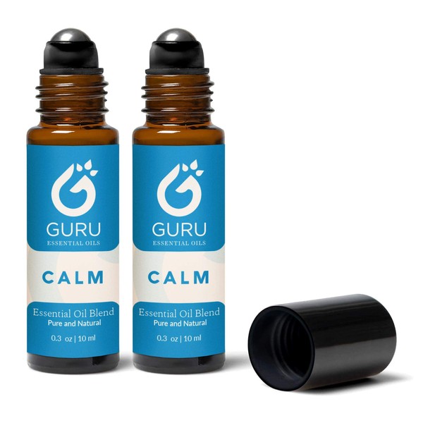 Calm Essential Oil Blend Duo (2 Pack) - Stress Relaxation Relief Gifts for Women - Calming Essential Oil Blend Roll On Items