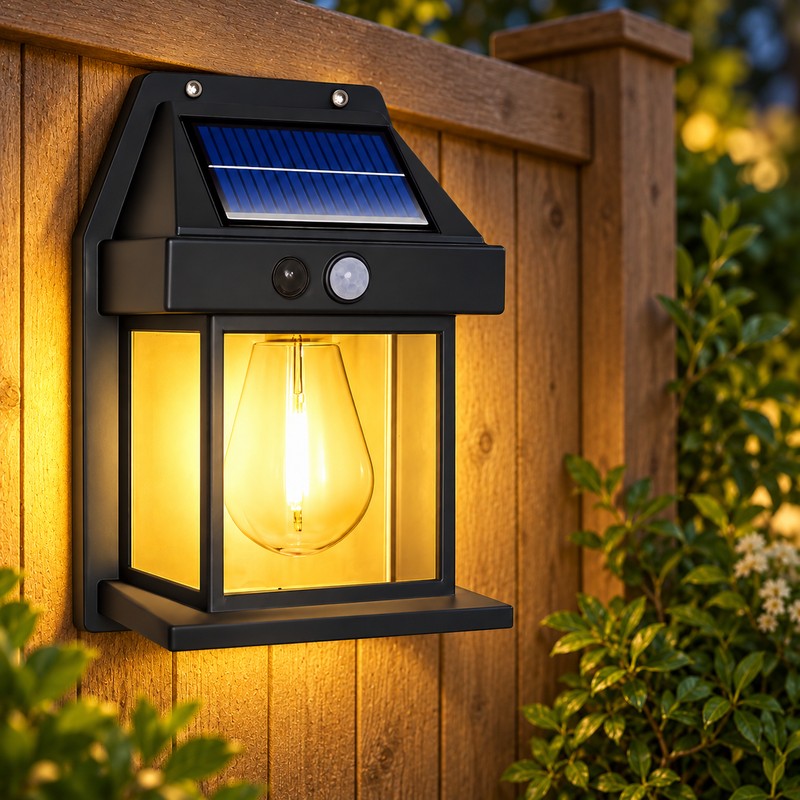 Solar Wall Light for Outdoor Lighting – Light Sensor LED