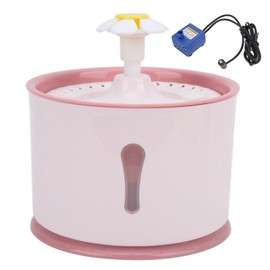 Pet Drinking Fountain Automatic Circulating Water Cat Smart Water Dispenser with Filter and LED Light 2.4LPink