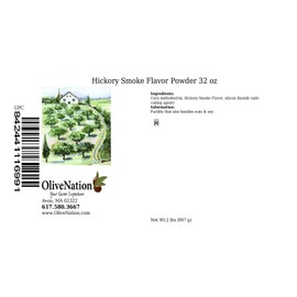 OliveNation Hickory Smoke Powder, Powdered Smoke Flavoring for Cooking, Non-GMO, Gluten Free, Kosher, Vegan - 32 ounces