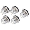 5Pcs Button Switch Stainless Steel Flat Top Button with LED