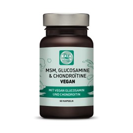 Kala Health Vegan Glucosamine & Chondroitin + Opti MSM High Dose Unique 100% Vegan Formula with Five High-Quality Brand Ingredients - Unique Combination of Ingredients for Joints