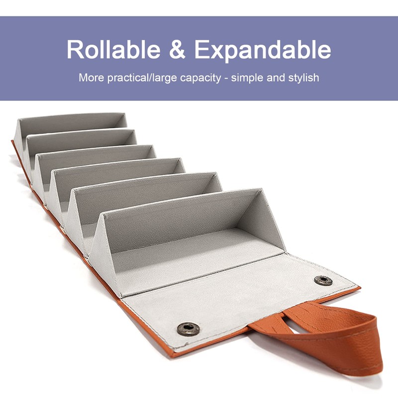 CHENKEE Sunglasses Storage Box, 6 Compartments, Foldable Glasses, Display Box,
