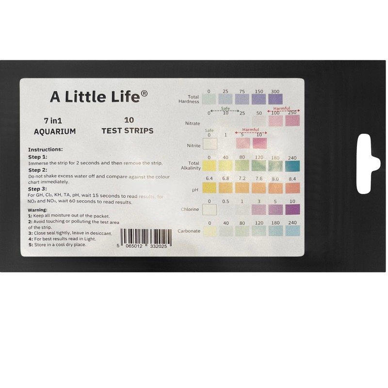 7 in1 Aquarium Test Strips, Fish Tank Tester Kit (10-200x