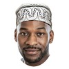 Dupsie's African Off-White Kufi Hat with Black Embroidery