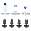 Aoktorkit 100Pcs Push Clip Rivet 5.1 x 8.5mm Black Plastic