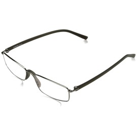 Rodenstock Unisex Lesebrille Proread R2640 Lesehilfe bei Weitsichtigkeit Brille mit leichtem Edelstahlgestell 1 5 2, Grau/Grün, 2,0 EU