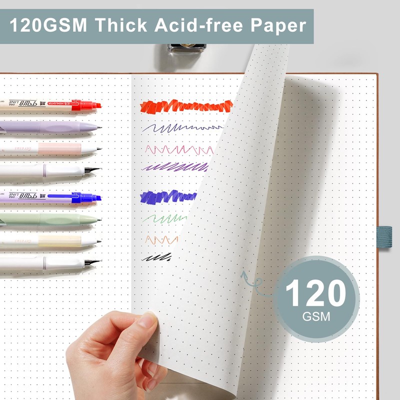 EMSHOI B5 Notebook Dotted Journal - 120gsm Thick Paper, 19.5
