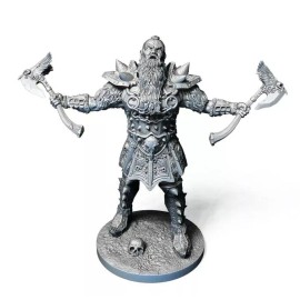 Unbranded Kharn the Arms Shearer 150mm DDF Models Swords and Sorcery D&D RPG Viking Scene